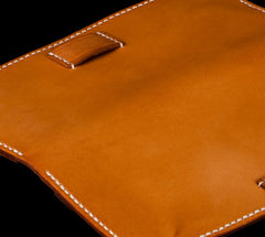 Handmade Leather Men Slim Cool Leather Wallet Long Phone Clutch Wallets for Men