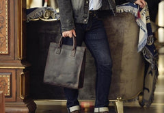 Genuine Leather Mens Cool Messenger Bag Handbag Briefcase Work Bag Business Bag for men