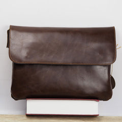 Cool Leather Mens Small Side Bag 11inch Clutch Purse Bag Messenger Bag for Men - iwalletsmen