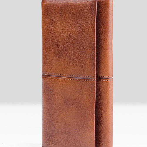 Handmade Leather Mens Cool Long Leather Wallet Bifold Clutch Wallet for Men - iwalletsmen
