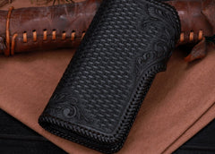 Handmade Leather Horse Mens Chain Biker Wallet Cool Leather Wallet With Chain Wallets for Men