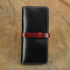 Handmade Womens Leather Long Wallet Bifold Long Wallets Card Wallet Clutch Wallet for Ladies - iwalletsmen