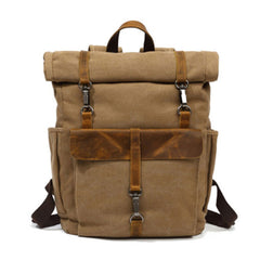 Cool Canvas Mens Travel Backpack Canvas School Backpack Laptop Backpack for Men - iwalletsmen