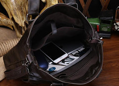 Vintage Leather Mens Briefcase Business Briefcase Cool Work Briefcase For Men - iwalletsmen