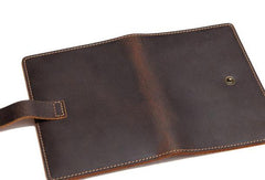 Handmade Mens Leather Small Slim Passport Wallet Vintage Bifold Long Wallet For Men - iwalletsmen