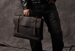 Genuine Leather Mens Cool Messenger Bag Briefcase Work Bag Business Bag for men