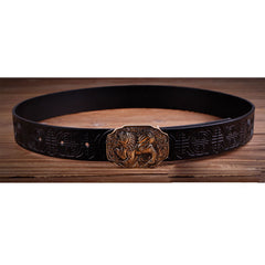 Handmade Genuine Custom Leather Mens Leather Men Brown Black Belt for Men