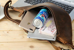 Cool Mens Leather Belt Bag Fanny Pack Waist Bags For Men - iwalletsmen