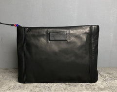 Genuine Leather Mens Clutch Cool Slim Wallet Zipper Clutch Wristlet Wallet for Men
