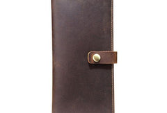 Handmade Cool Leather Wallets Long Leather Wallet Bifold Long Wallet For Men - iwalletsmen