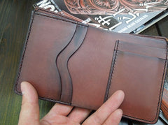 Handmade Leather billfold Wallet Mens Cool billfold Slim Wallet Wallet For Men