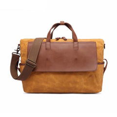 Mens Canvas Leather Briefcase Handbag Laptop Bag Business Bag for Men - iwalletsmen