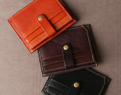 Genuine Leather Mens Cool Slim Front Pocket Wallet Leather Wallet Men Small Wallets  for Men