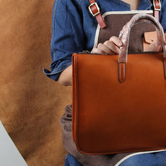 Handmade Leather Mens Cool Messenger Bag Briefcase Work Bag Laptop Bag for men