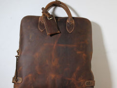 Handmade Leather Mens Cool Business Bag Briefcase Work Bag Laptop Bag for men