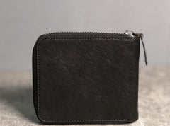 Genuine Leather Mens Cool billfold Leather Wallet Men Small Wallets Bifold for Men