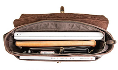Genuine Leather Mens Messenger Bag Briefcase Laptop Bag Bike Bag Cycling Bag for men - iwalletsmen