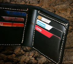 Handmade Leather V for Vendetta Tooled Mens billfold Wallet Cool Leather Wallet Slim Wallet for Men