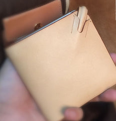 Handmade Leather Mens Cool billfold Leather Wallet Men Slim Wallet Bifold for Men