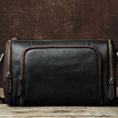 Genuine Leather Mens Cool Shoulder Bag Messenger Bag Chest Bag Bike Bag Cycling Bag for men