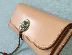 Handmade Leather Mens Clutch Wallet Cool Wallet Long Wallets for Men Women