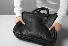 Handmade Leather Mens Cool Messenger Bag Work Bag Business Bag Briefcase Bag for men