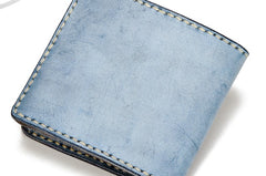 Handmade Leather Tooled Mens billfold Wallet Cool Leather Wallet Slim Wallet for Men
