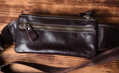 Leather Men Fanny Pack Small Waist Bag Hip Pack Belt Bag Bumbag for Men