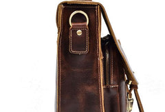 VINTAGE LEATHER MENS Large BRIEFCASEs BUSINESS BRIEFCASE Cool SHOULDER BAG HANDBAGS FOR MEN - iwalletsmen