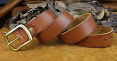 Handmade Genuine Leather Mens Leather Men Brown Belt for Men Cool Leather Belt