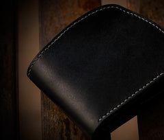 Handmade Leather Bifold Mens billfold Wallet Cool Slim Wallet Biker Wallet for Men