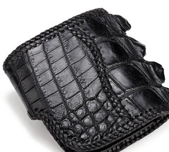 Handmade Leather Small Tooled Mens billfold Wallet Cool Chain Wallet Biker Wallet for Men