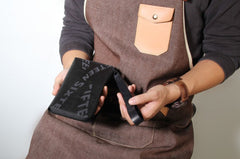 Handmade Leather Mens Clutch Cool Slim Wallet Zipper Clutch Wristlet Wallet for Men