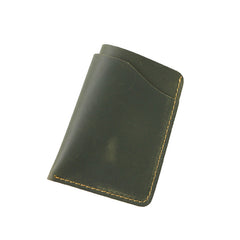Handmade Dark Brown Leather Mens Card Holder Tan Card Holder Small Card Case For Men - iwalletsmen