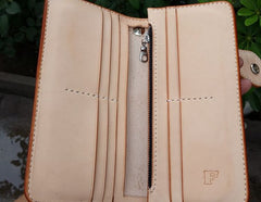 Handmade Leather Biker Wallet Mens Cool Chain Wallet Trucker Wallet with Chain