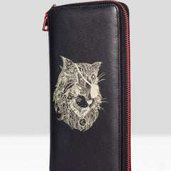 Handmade Leather Mens Cool Long Leather Wallet Bifold Clutch Wallet for Men - iwalletsmen
