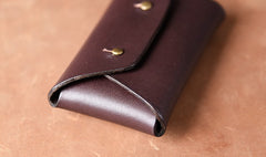 Handmade Leather Mens Cool Coin Change Leather Wallet Men Small Wallets Card for Men