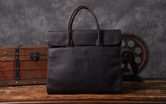 Genuine Leather Mens Cool Messenger Bag Briefcase Work Bag Business Bag for men