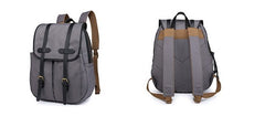 Mens Canvas Leather Backpacks Canvas Travel Backpack Canvas School Backpack for Men - iwalletsmen