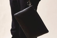 Handmade Genuine Leather Clutch Zip Long Wallet Purse Bag For Mens - iwalletsmen