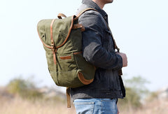 Canvas Mens Cool Backpack Bag Sling Bag Large Travel Bag Hiking Bag for Men