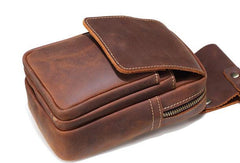 HANDMADE LEATHER MENS WAIST BAG HIP PACK BELT BAG FANNY PACK BUMBAG FOR MEN - iwalletsmen