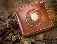 Handmade Leather Mens Chain Biker Wallet Cool Leather Wallet Small Wallets for Men - iwalletsmen