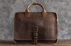 Genuine Leather Mens Cool Messenger Bag Briefcase Work Bag Business Bag for men