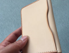 Handmade Leather Mens Cool Slim Leather Envelope Wallet Men Small Wallets Bifold for Men
