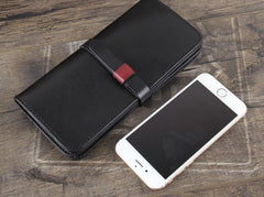 Handmade Leather Mens Cool Wallet Long Leather Wallet Phone Wallet for Men