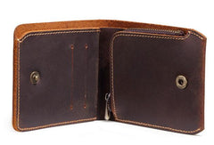 Cool Mens Leather billfold Wallet Leather Small Wallet Bifold Slim Wallets For Men - iwalletsmen