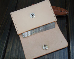 Handmade Leather Mens Cool billfold Wallet Card Holder Small Card Slim Wallets for Men