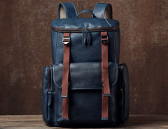 Genuine Leather Mens Cool Backpack Sling Bag Large Travel Bag Hiking Bag for Men