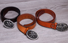 Handmade Genuine Custom Leather Mens Leather Men Brown Black Belt for Men